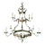 Monumental Two-Tiered 12-Light Silvered Chandelier W/ Crown For Sale
