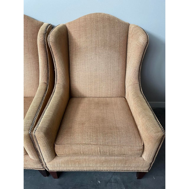 Fleming Wingback Chairs by Bassett a Pair Chairish