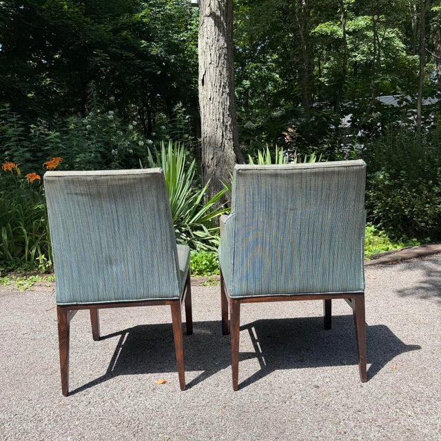 Cinnamon Mid 20th Century Edward Wormley for Dunbar Rosewood Dining Set With Eight Chairs and Three Leaves For Sale - Image 8 of 12