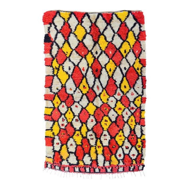 Mid 20th Century Vintage Moroccan Rug - 6'4'' X 10' For Sale