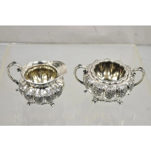 Vintage Victorian 1881 Rogers Canada Silver Plated Sugar Bowl and Creamer Set For Sale - Image 11 of 11