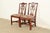 English Henredon Georgian Carved Mahogany Side Chairs or Dining Chairs, Pair For Sale - Image 3 of 15