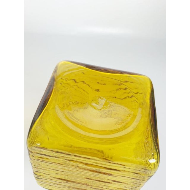 Yellow Glass Bottle with Stopper, France, 1970s For Sale - Image 9 of 12
