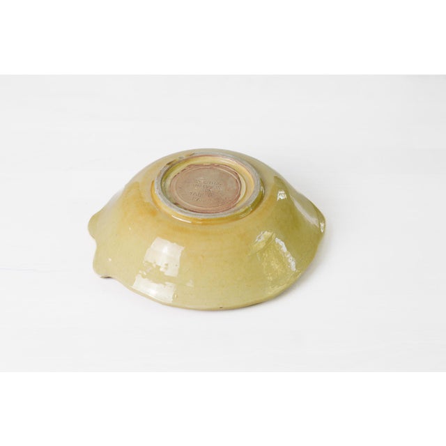 1950s Mid-Century Modern Aegitna Vallauris French Pottery Fish Bowl in Yellow Glaze For Sale - Image 14 of 15