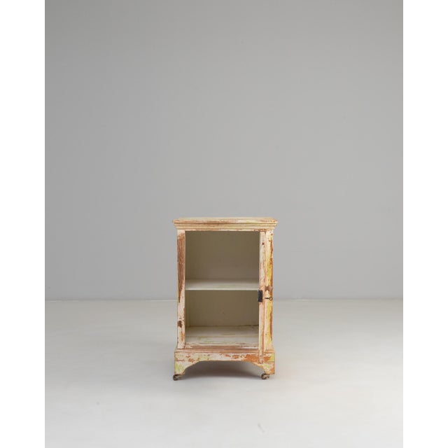 19th Century French Wood Patinated Cabinet With Wheels For Sale - Image 17 of 18