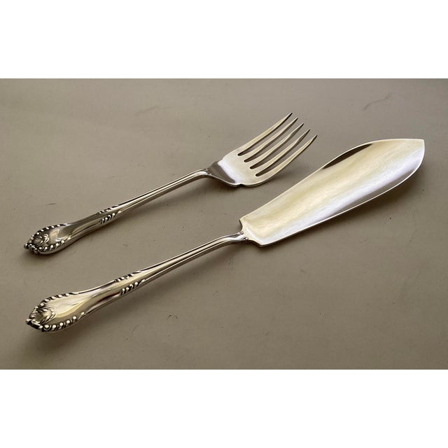 Silver New 1980s Silver 26 Pieces Fish Set Chesterfield. For Sale - Image 8 of 18