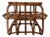 Vintage Bent Rattan Side Table with Smoked Glass For Sale