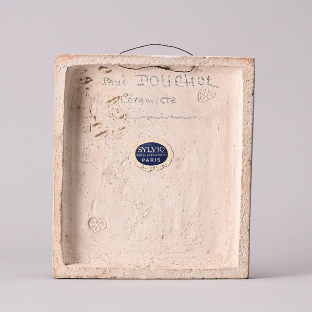 Ceramic Ceramic Plaque by Paul Pouchol, Vallauris, 1950s For Sale - Image 7 of 8
