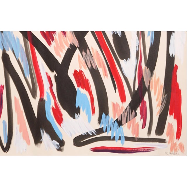 2020s 2023, Abstract Expressionist Painting Gestures of "Changing Seasons", Painting on Watercolor Paper by Romina Milano For Sale - Image 5 of 8