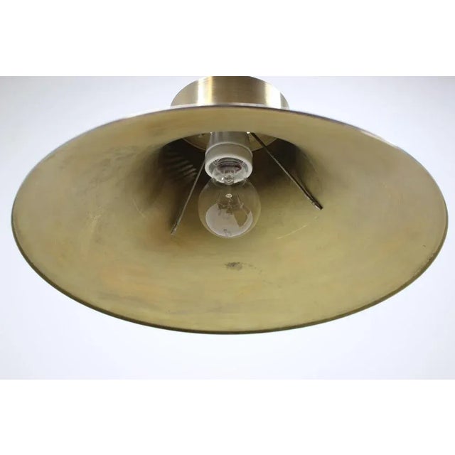 Metal Mid-Century Pendant in Brass by Napako, 1970s For Sale - Image 7 of 8