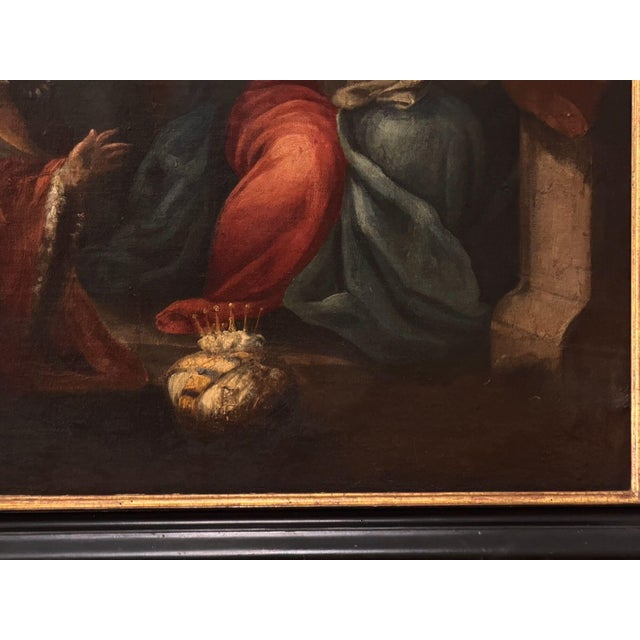 Italian Early 18th Century Italian Painting of the Adoration of the Magi For Sale - Image 3 of 8