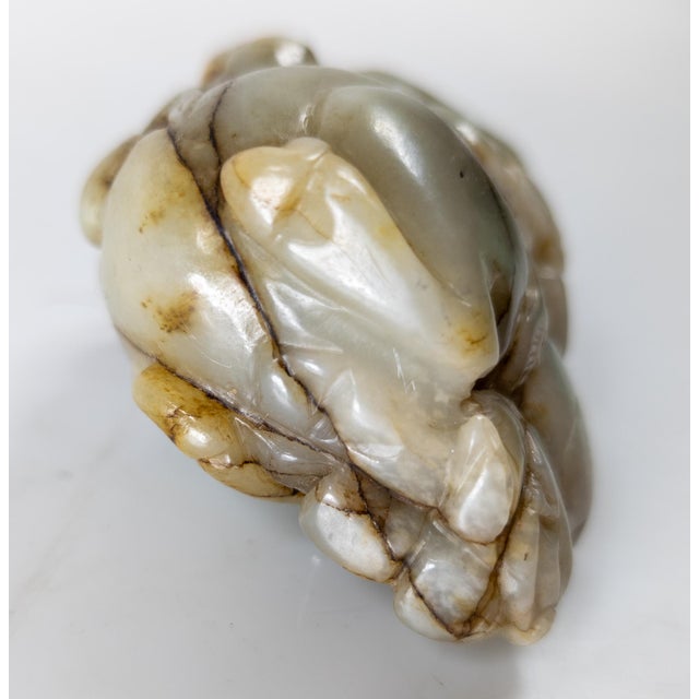 20th Century Chinese Qing Style Nephrite Jade Carving of Boys and Ram For Sale - Image 9 of 13