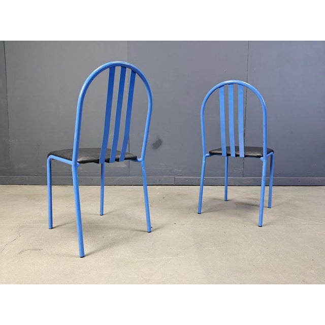 Nr 222 Chairs attributed to Robert Mallet-Stevens, 1980s, Set of 7 For Sale - Image 3 of 13