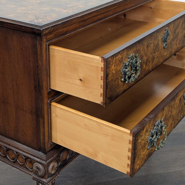 Ff Fine Furniture Two Drawer Nightstand For Sale - Image 9 of 13