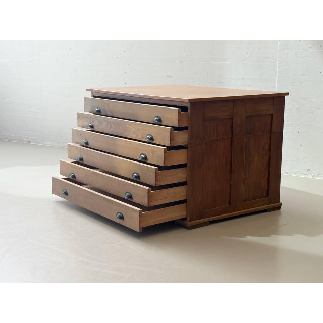 Archive Chest of 6 Drawers in Cherrywood, 1970s For Sale - Image 6 of 17