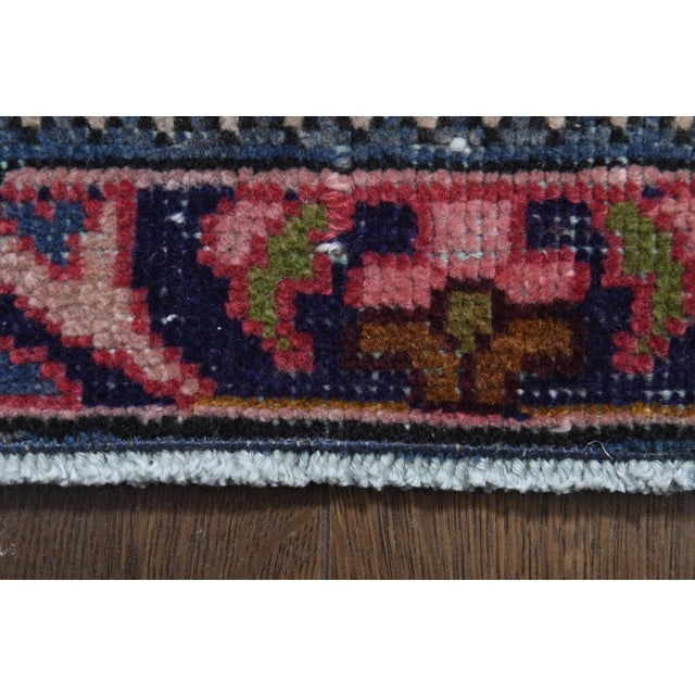 1970s Vintage Persian Handmade Wool Cotton Pink Area Rug For Sale - Image 4 of 11