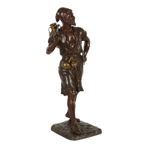 French Bronze Sculpture of "Tunisian Water Carrier" by Marcel Debut