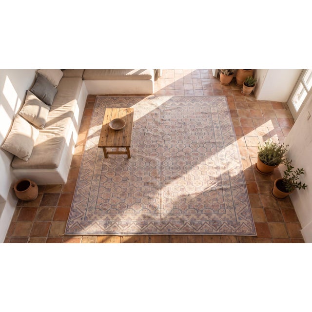 Antique Indian Agra Cotton Rug For Sale - Image 9 of 9