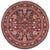 Art Nouveau 1990's Pak-Persian Red/Pink Wool Round Rug- 8'1'' X 8'3'' For Sale - Image 9 of 9