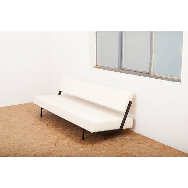 Daybed in Black Lacquered Metal, 1950s For Sale - Image 12 of 14