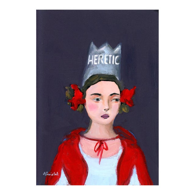 Heretic Runa, Modern Portrait Oil Painting by Alexandra Swistak For Sale