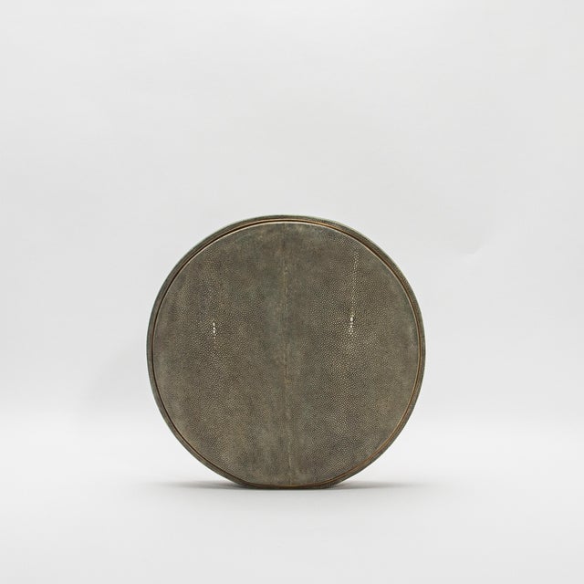 2020s Shagreen Vase With Brass Details by R&y Augousti For Sale - Image 5 of 7