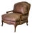 Late 20th Century Old Hickory Tannery Leather Upholstered Bergere Chair For Sale