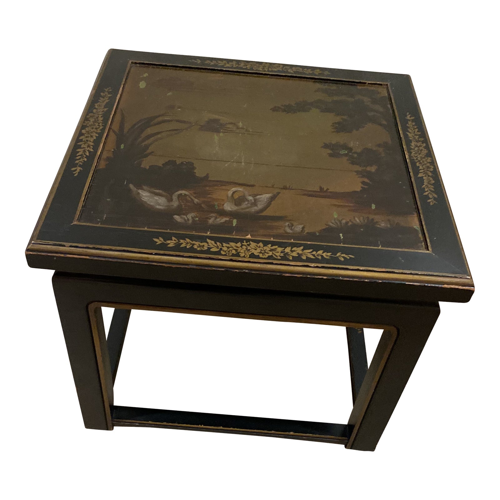 Early 20th Century Vintage Asian Accent Table Chinoiserie Tea Chairish