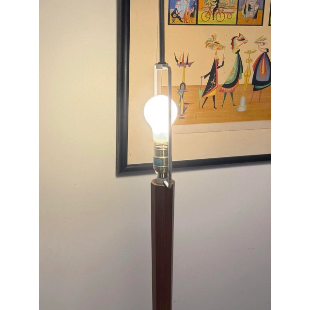 Wood Vintage Mid Century Floor Lamp by Laurel Lamp Co For Sale - Image 7 of 9
