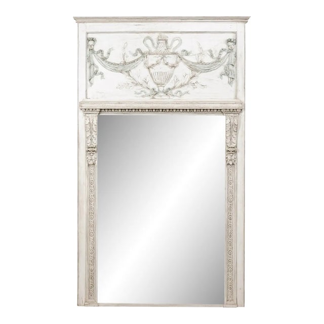 Mid 20th Century French Neoclassical Trumeau Mirror For Sale