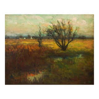 Pennsylvania Impressionist Landscape Painting "Evening Pasture" by Frederick Wagner For Sale