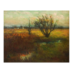 Pennsylvania Impressionist Landscape Painting "Evening Pasture" by Frederick Wagner