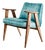 Blue Chair by Josef Chierowski, 1970s For Sale