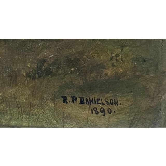 Antique Painting Original Woman, Laundry, Portrait, Working Life signed 1890 This piece has an attribution mark, I am sure...