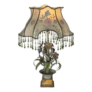 1960s Rare Italian Tole Lamp For Sale