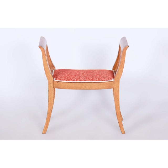 Czech Art Deco Stool in Oak, Early 20th Century For Sale - Image 9 of 10