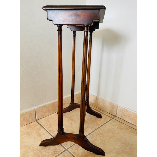 Wood Petite Wood Accent or Tea Table, Vintage For Sale - Image 7 of 14