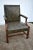 Vintage Chippendale Style Green Leather Library Chair W/Stretcher Base For Sale - Image 13 of 13