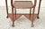 Vintage Oriental Chinese Carved Hardwood Demilune Marble Top Console Table For Sale - Image 10 of 12