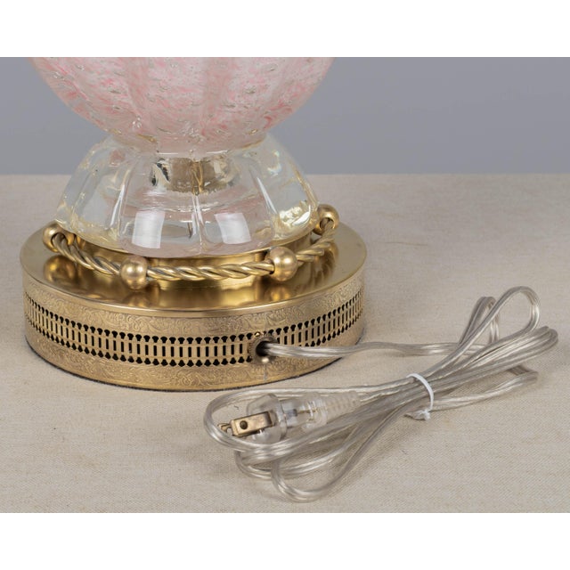 1950s Mid-Century Modern Murano Glass Lamp by Barovier & Toso, Italy For Sale - Image 12 of 13