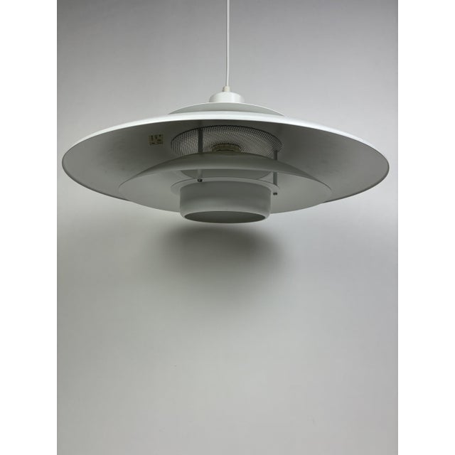 Danish Pendant Lamp in White, 1970s For Sale - Image 3 of 4