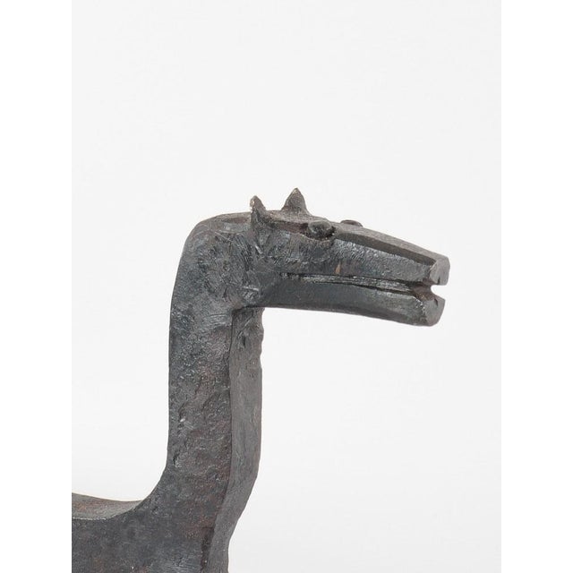 Vintage Wrought Iron Andirons, 1960s, Set of 2 For Sale - Image 4 of 7