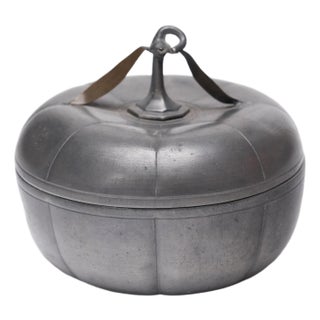 Chinese Pewter Gourd Box, C. 1920 For Sale