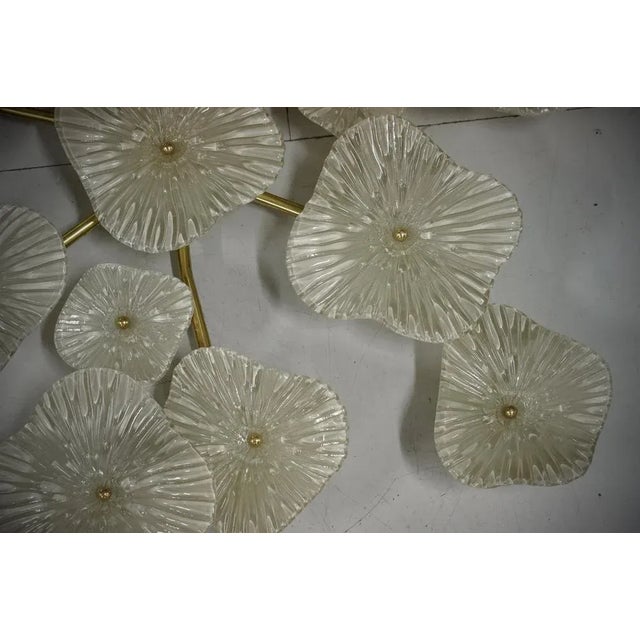 Mid-Century Murano Art Glass and Brass Wall Light For Sale - Image 6 of 9