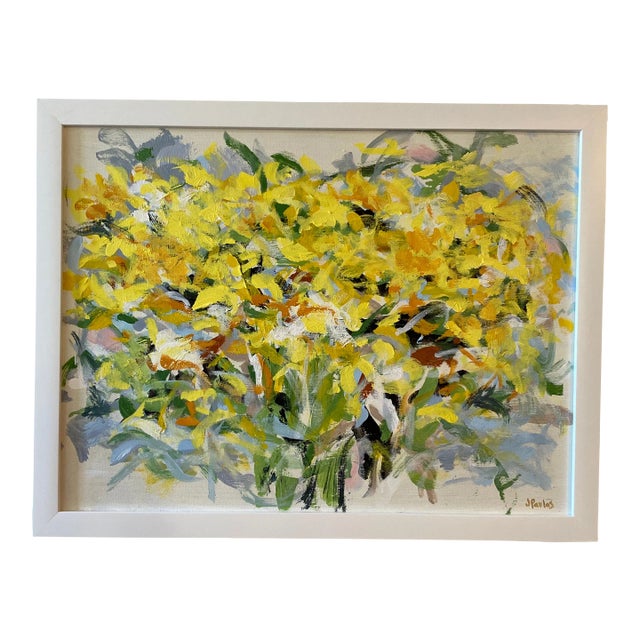 Contemporary Abstract Floral Painting For Sale