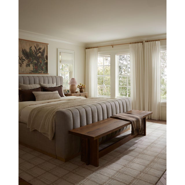 Textile Chris Loves Julia x Loloi Polly Cream / Sand 18" x 18" Sample Rug For Sale - Image 7 of 7