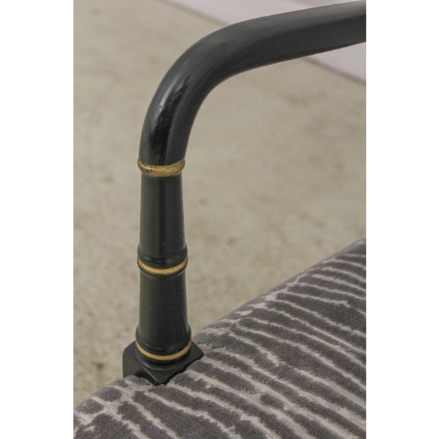 Pair Bamboo Form Newly Upholstered Open Armchairs For Sale - Image 10 of 13