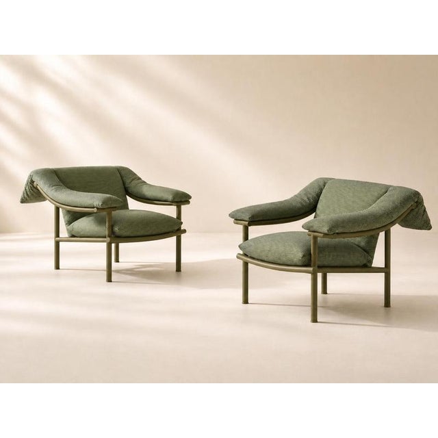 Not Yet Made - Made To Order Vidalenta Outdoor Green Armchairs by Patricia Urquiola for Cassina, Set of 2 For Sale - Image 5 of 18