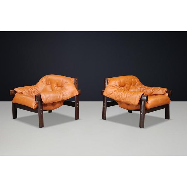 MP-41 Lounge Chairs in Cognac Leather by Percival Lafer, 1970s, Set of 2 For Sale - Image 15 of 18