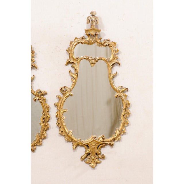 Pair of Mid 20th Century Rococo Style Gilt Mirrors, Italy For Sale - Image 10 of 11